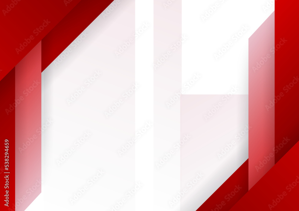 Poster modern red white abstract background for business presentation design template