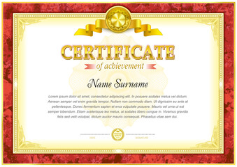 Certificate template. Reward or honor blank for official documents.
