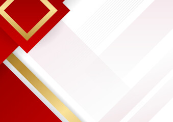 Modern red white abstract background for business presentation design template