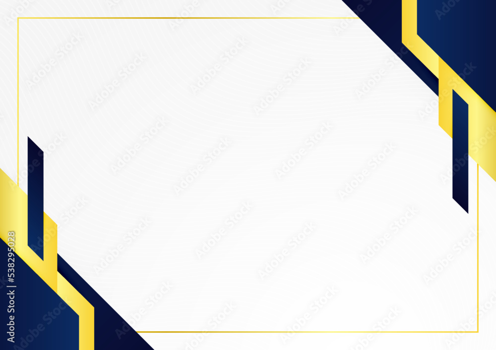 Aufkleber modern blue and gold abstract background for business presentation design template