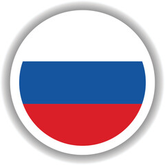 Russia Flag Round Shape Vector
