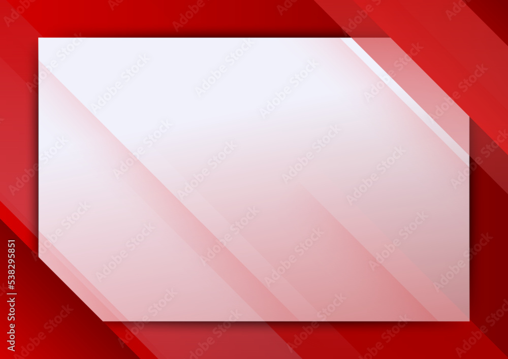 Poster Modern red white abstract background for business presentation design template