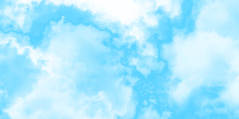 blue sky with clouds. Light sky blue shades watercolor background. Sky Nature Landscape Background. sky background with white fluffy clouds.><