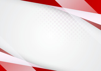 Modern red white abstract background for business presentation design template