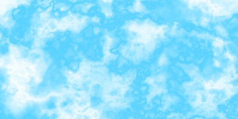 Fototapeta na wymiar blue sky with clouds. Light sky blue shades watercolor background. Sky Nature Landscape Background. sky background with white fluffy clouds.><