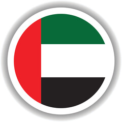  UAE Flag Round Shape Vector