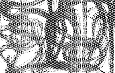 Naklejka premium Monochrome particles abstract texture.Overlay illustration over any design to create grungy vintage effect and depth. 