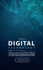 Digital technology banner green blue background concept with technology light effect, abstract tech, innovation future data, internet network, Ai big data, lines dots connection, illustration vector