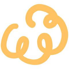 Hand drawn cute pastel abstract doodle line