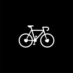 Bike Love Logo icon isolated on dark background