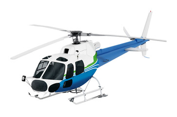 Helicopter on transparent background