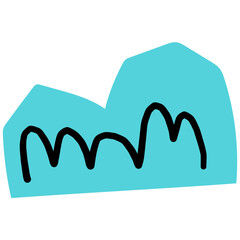 Hand drawn abstract organic shape