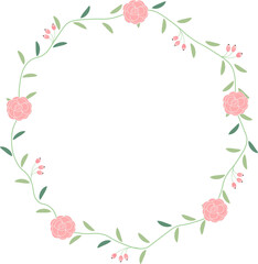 minimal valentines wreath in pastel color