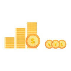 USD appreciates against other currencies vector. Dollar strength has the effect to global economic. Finance and macroeconomic concept. Flat illustration on white background.