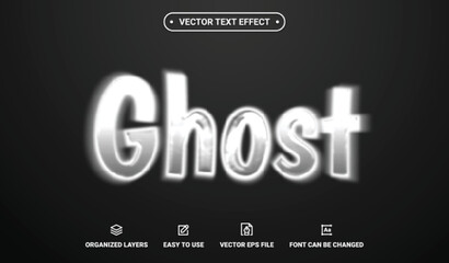 Ghost Editable Vector Text Effect.
