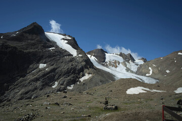 landscape from claudio e bruno hut in formazza valley