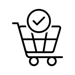 Black line icon for Stock