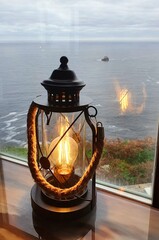 lantern on the beach