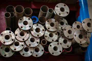 Stainless steel piping flange valve component GTAW TIG welded joint warehouse