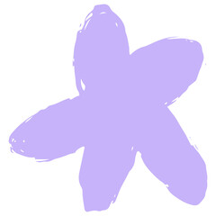 Pastel abstract organic shape scribble hand drawn