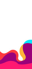 Colorful abstract fluid background for mobile video banner