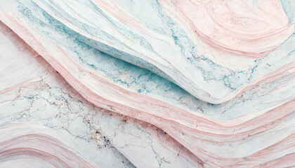 Abstract luxury marble background. Digital art 3d marbling texture. Soft pastel pink and mint green colors
