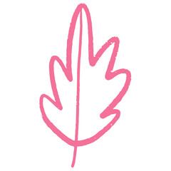 Pastel hand drawn abstract botanical plant