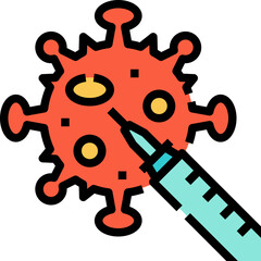 Vaccine injection icon symbol element