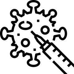 Vaccine injection icon symbol element
