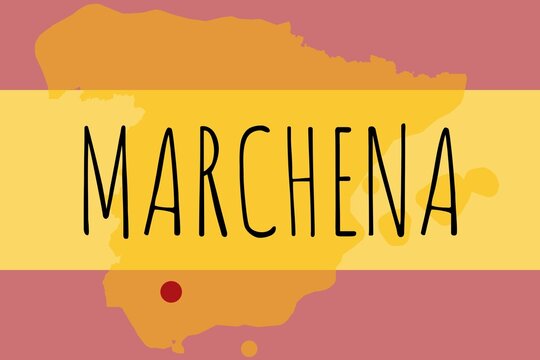 Marchena: Illustration mit dem Namen der spanischen Stadt Marchena