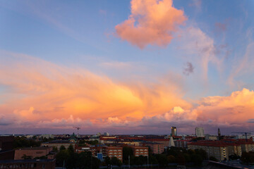 Sunset in Malmo city