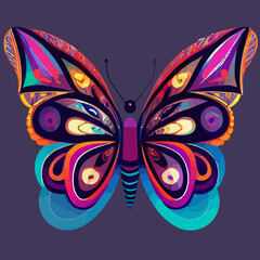 illustration vector of colorful butterfly isolated good for logo, icon, mascot, print or customize your design