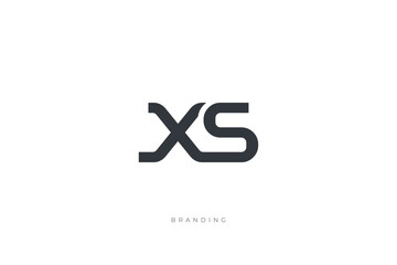 Fototapeta premium X Letter XS Monogram Vector Logo Letter Combination Lettermark 