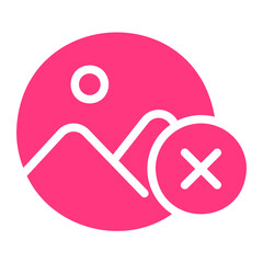 delete gradient icon