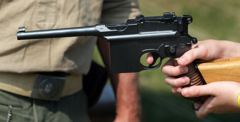 Yorkshire wartime experience show. Leeds, UK, August 2022. Military re-enactment event with...