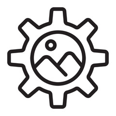 photo editing line icon