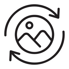 Photo Gallery line icon