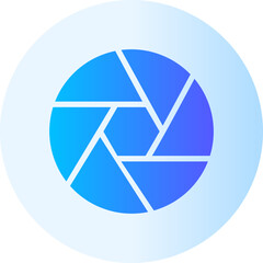 camera lens gradient icon