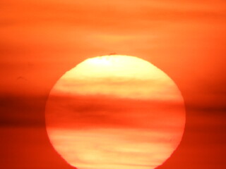 sunset sunrise taken in indonesia sky.focus blur