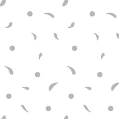 Seamless pattern. Abstract circles, drops. Gray on a transparent background. Design of wallpaper, paper, digital, websites, background