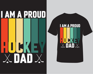 Im a proud hockey dad tshirt design