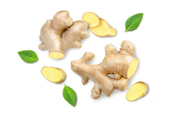 ginger isolated on white