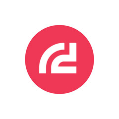 The initials rd logo design vector illustration - obrazy, fototapety, plakaty