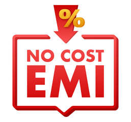 No cost EMI ad flyer layout background. Vector illustration