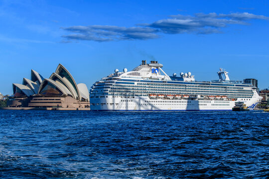 The 90,000-tonne cruise-liner Coral Princess  (Princess Cruises) in Sydney, New South Wales, Australia.