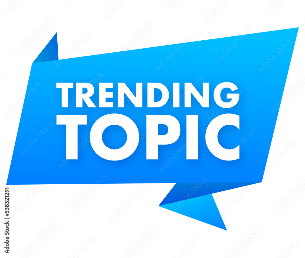 Aufkleber trending topic icon badge. ready for use in web or print design. vector stock illustration.