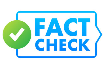 Fact check. Concept of thorough fact-checking or easy compare evidence. Vector stock illustration.