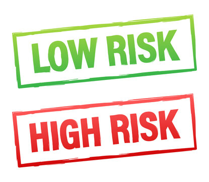 low risk. Risk control concept. Vector stock illustration.