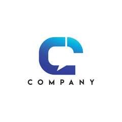 Communicate Logo, Consulting agency logo, human unity chat bubble logo