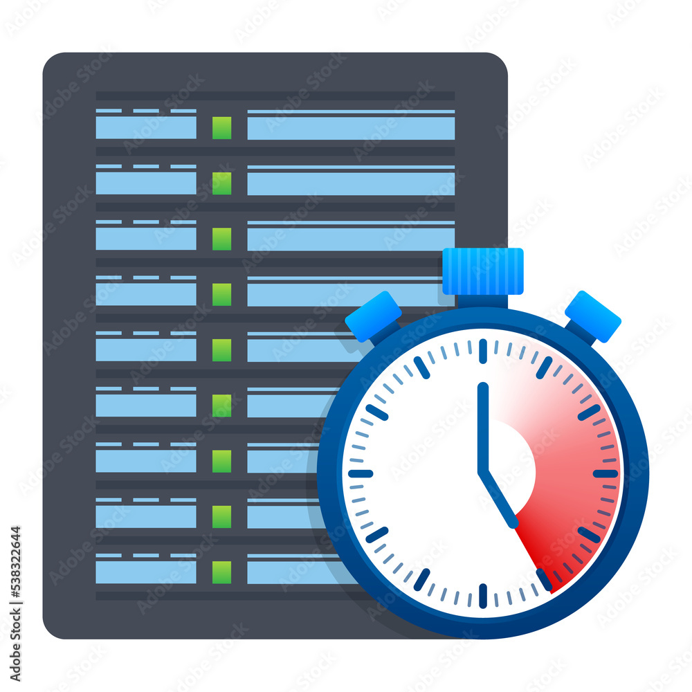Aufkleber real time data icon. big data, database collection. vector stock illustration.